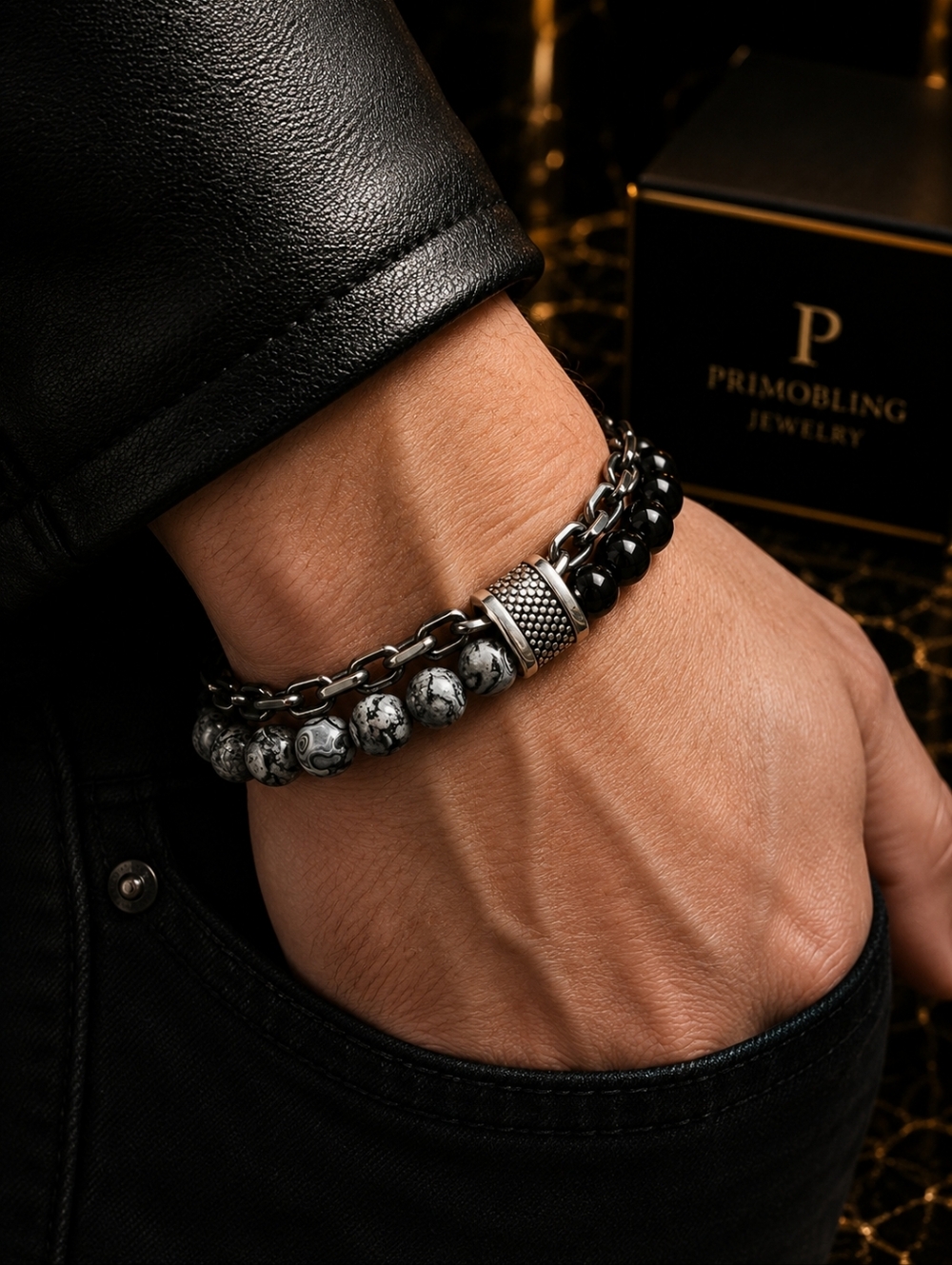 Stainless Steel Men's Yoga Bracelet
